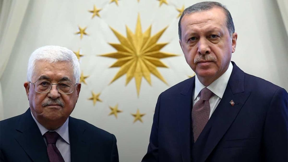 Cumhurbakan Recep Tayyip Erdoan, Filistin Devlet Bakan Mahmud Abbas ile telefonda grt