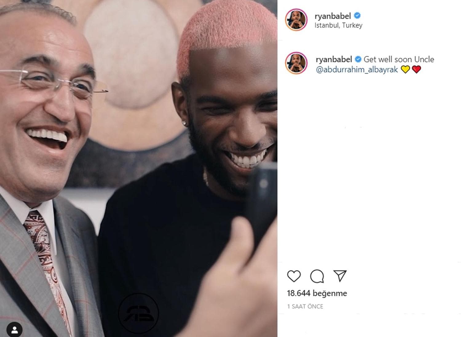 Babel'den Abd�rrahim Albayrak'a ge�mi� olsun mesaj�