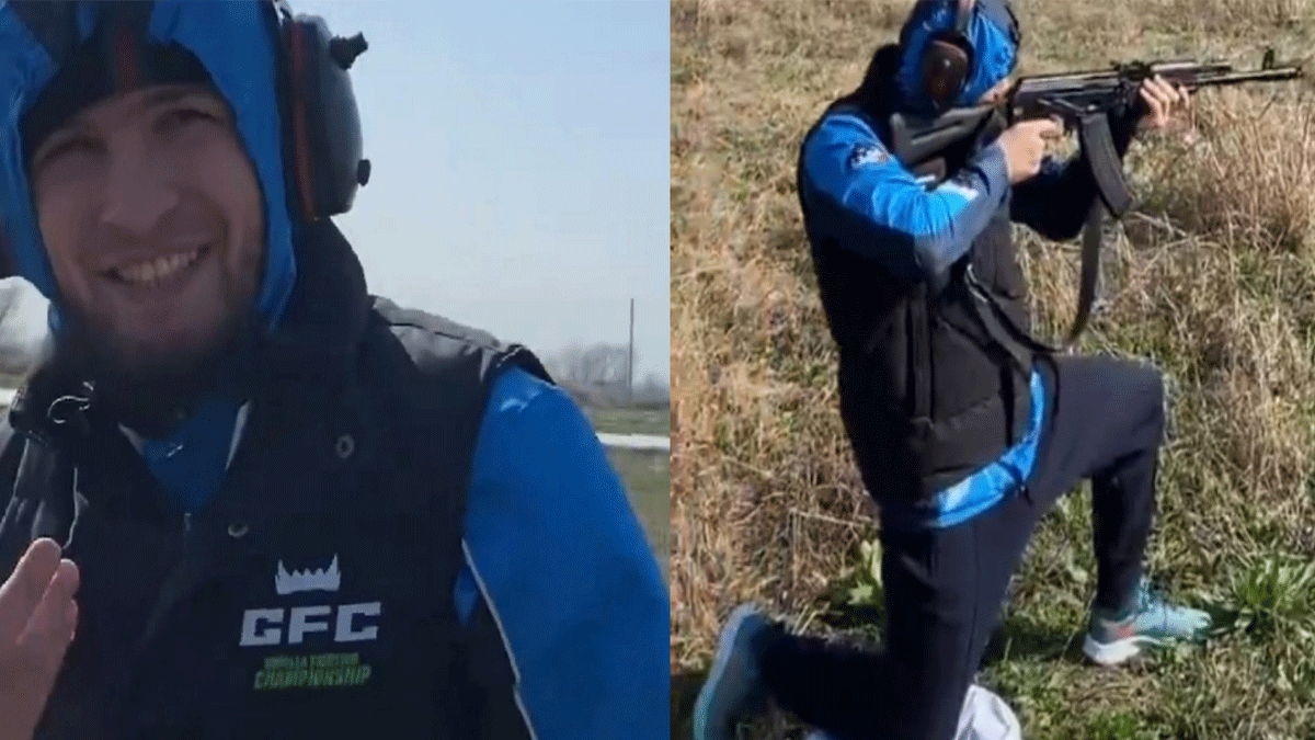 Habib Nurmagomedov tart��malara AK-47 foto�raf�yla cevap verdi!