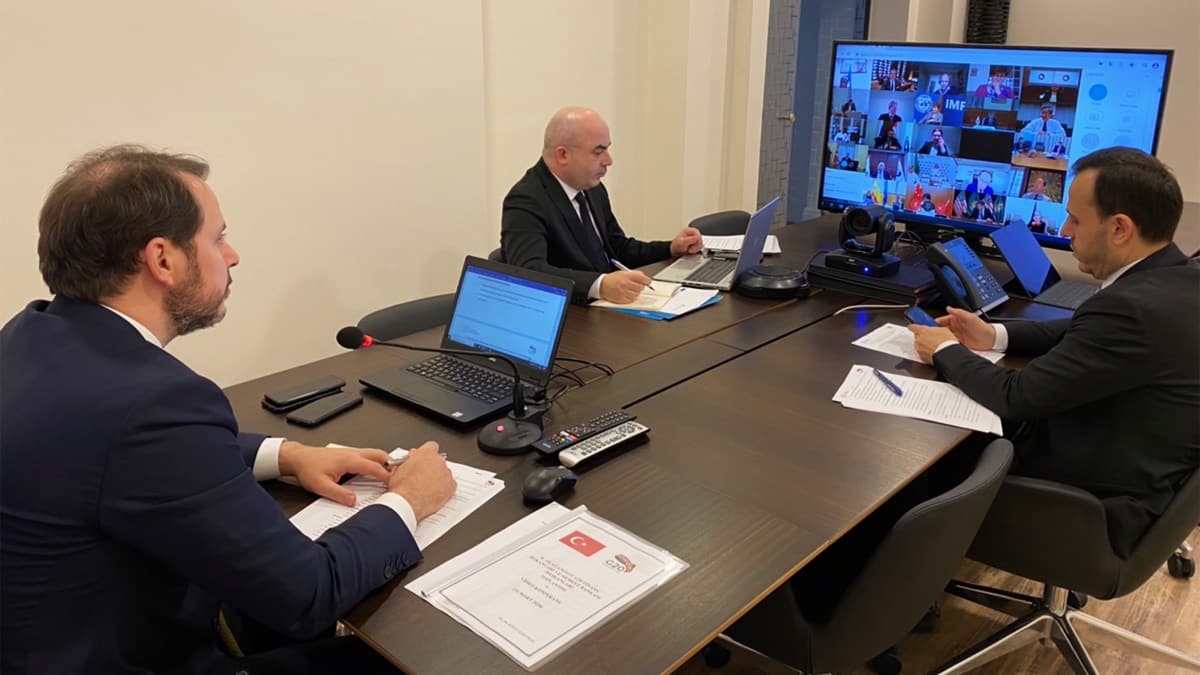 G-20 Hazine Bakanlar� ve Merkez Bankas� Ba�kanlar� Kovid-19 g�ndemiyle topland�
