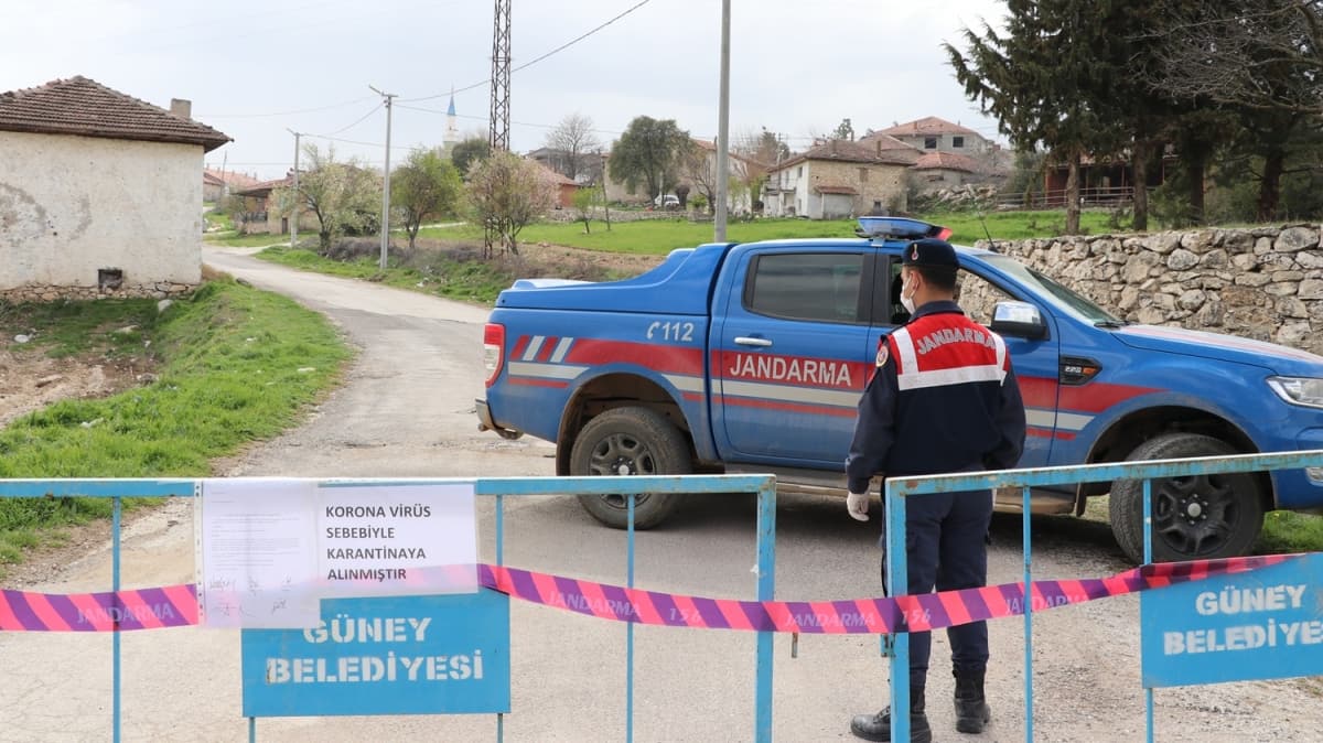 Denizli'de bir mahalle karantinaya alnd 