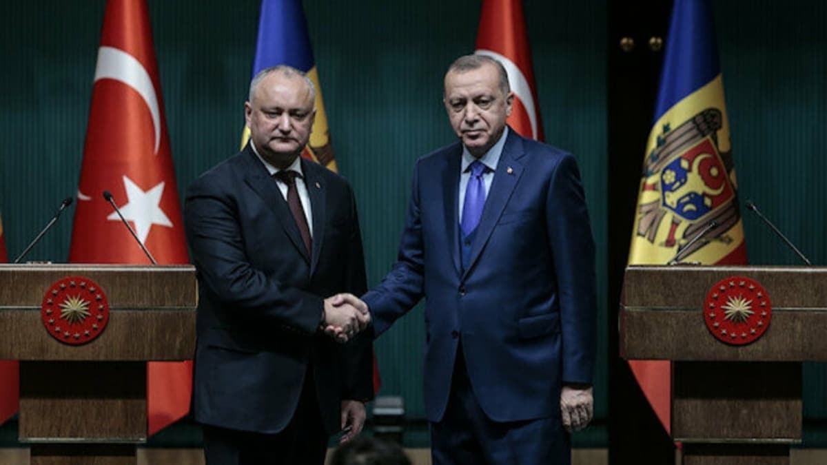 Bakan Erdoan ve Moldova Cumhurbakan Igor Dodon ile grt