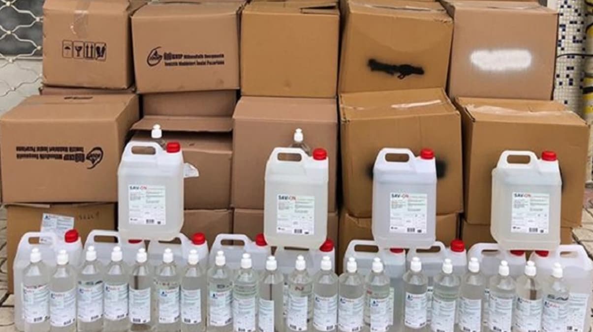 Denizli'de ka�ak dezenfektan ve elektronik e�ya operasyonu