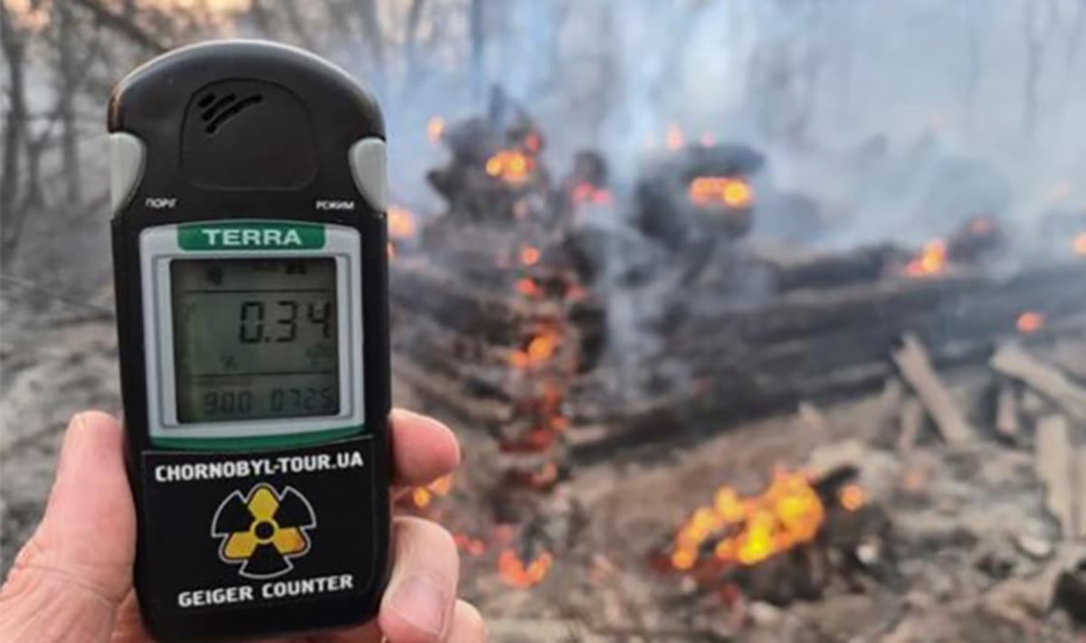 �ernobil'de 4 Nisan'da ba�layan yang�n 35 hektarl�k alana yay�ld�