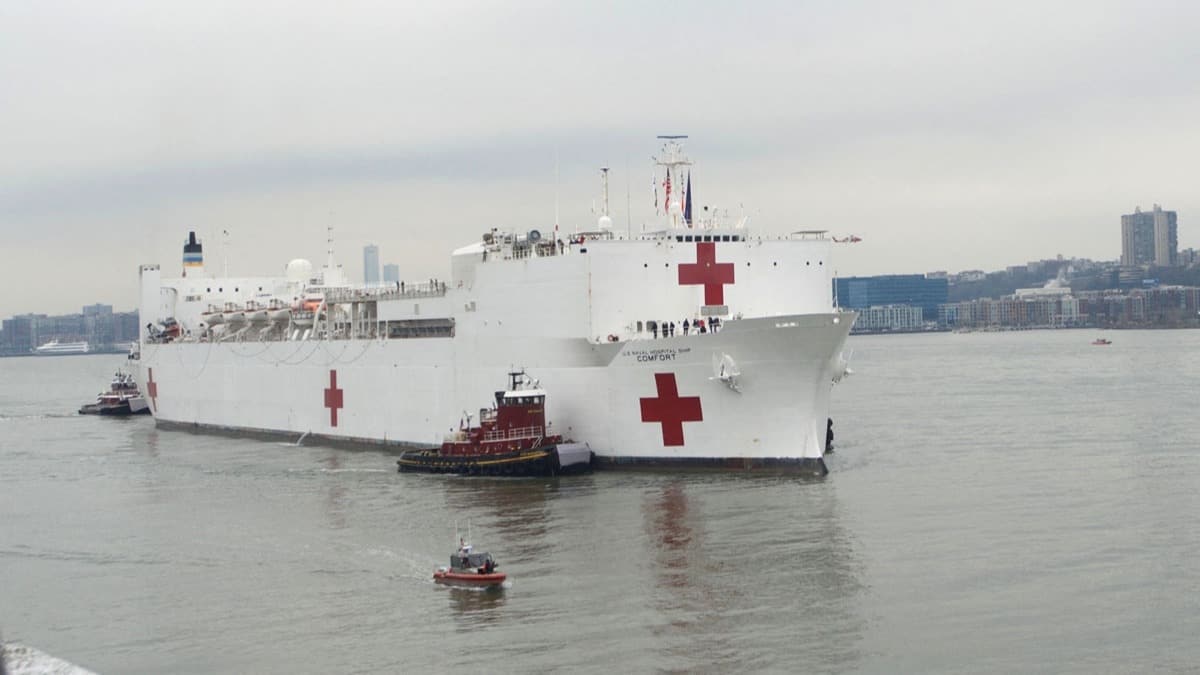 New York'a gnderilen hastane gemisinin mrettebatnda koronavirs tespit edildi