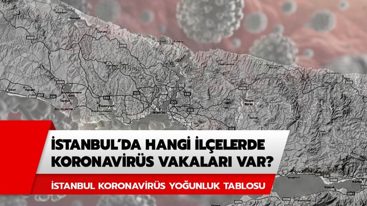 stanbul'da hangi ilelerde koronavirs vakalar younlukta? stanbul koronavirs younluk haritas