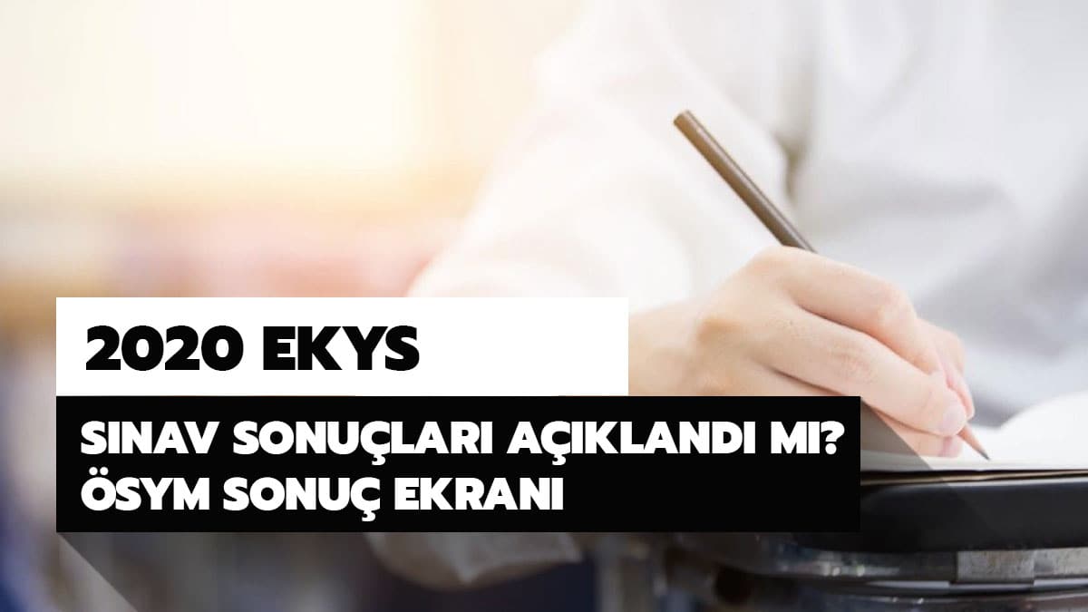 2020 MEB EKYS sonu�lar� a��kland�! MEB EKYS sonu�lar� �SYM sorugulama sayfas�