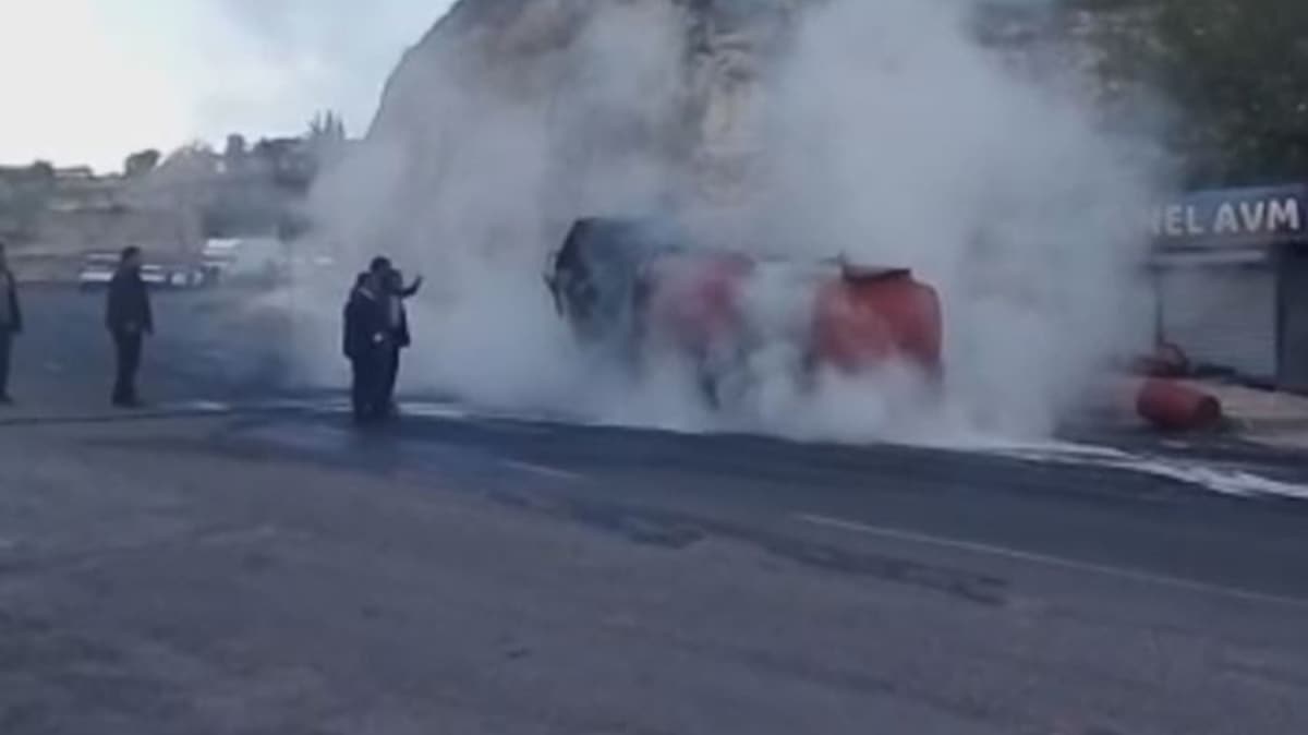 Mazot ykl tanker seyir halindeyken alev ald 