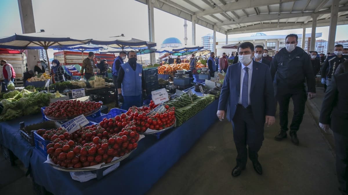 Ankara Valisi ahin, pazar ve marketlerde alnan tedbirleri yerinde inceledi