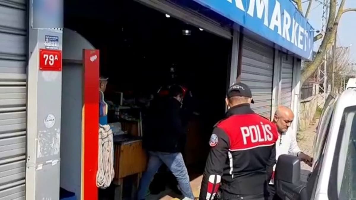 Yasaa uymayan markete baskn