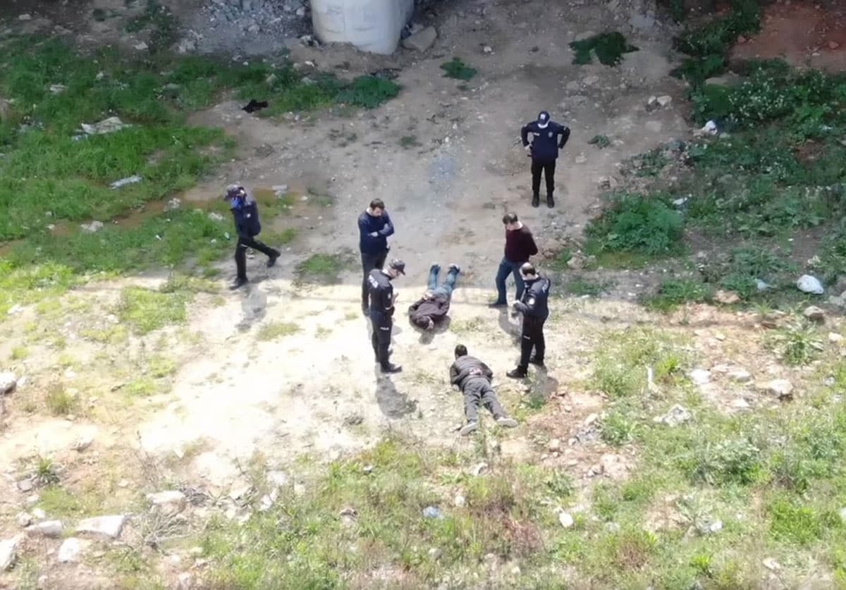 Yasa�a uymad�lar, drone ile yakaland�lar