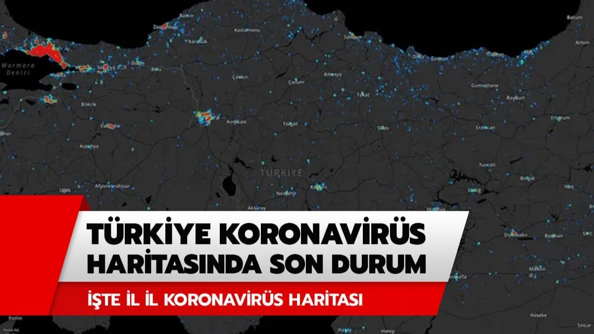Koronavirs (Covid-19) Trkiye vaka says ka oldu? Covid-19 haritas ve il il koronavirs vaka says