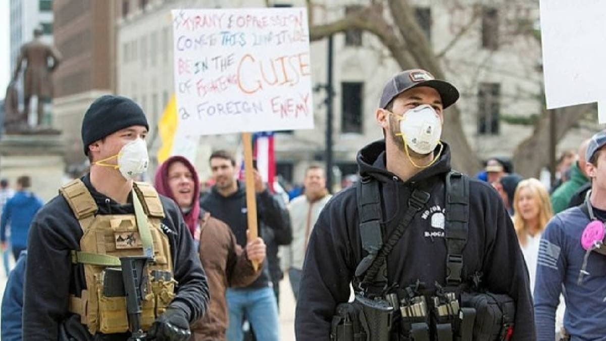 ABD'nin Michigan eyaletinde tuhaf 'koronavirs' protestosu! 