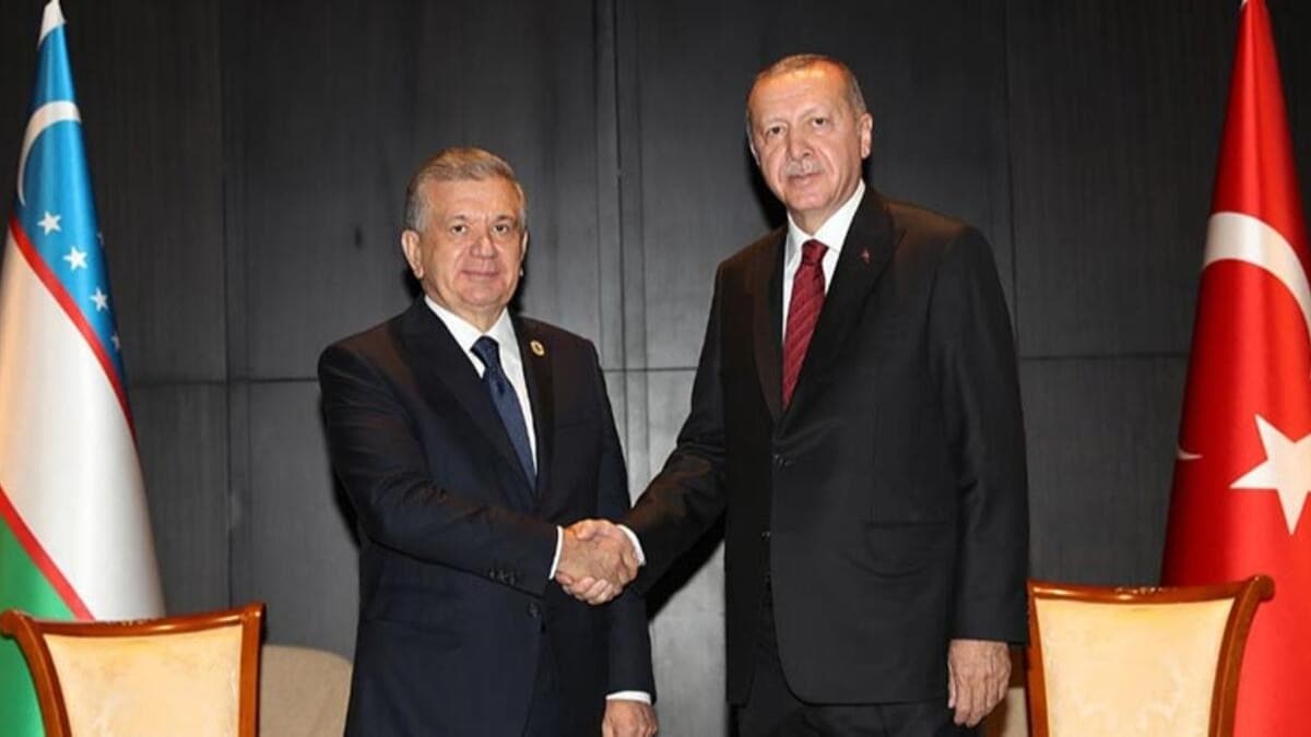 Bakan Erdoan, zbekistan Cumhurbakan ile grt