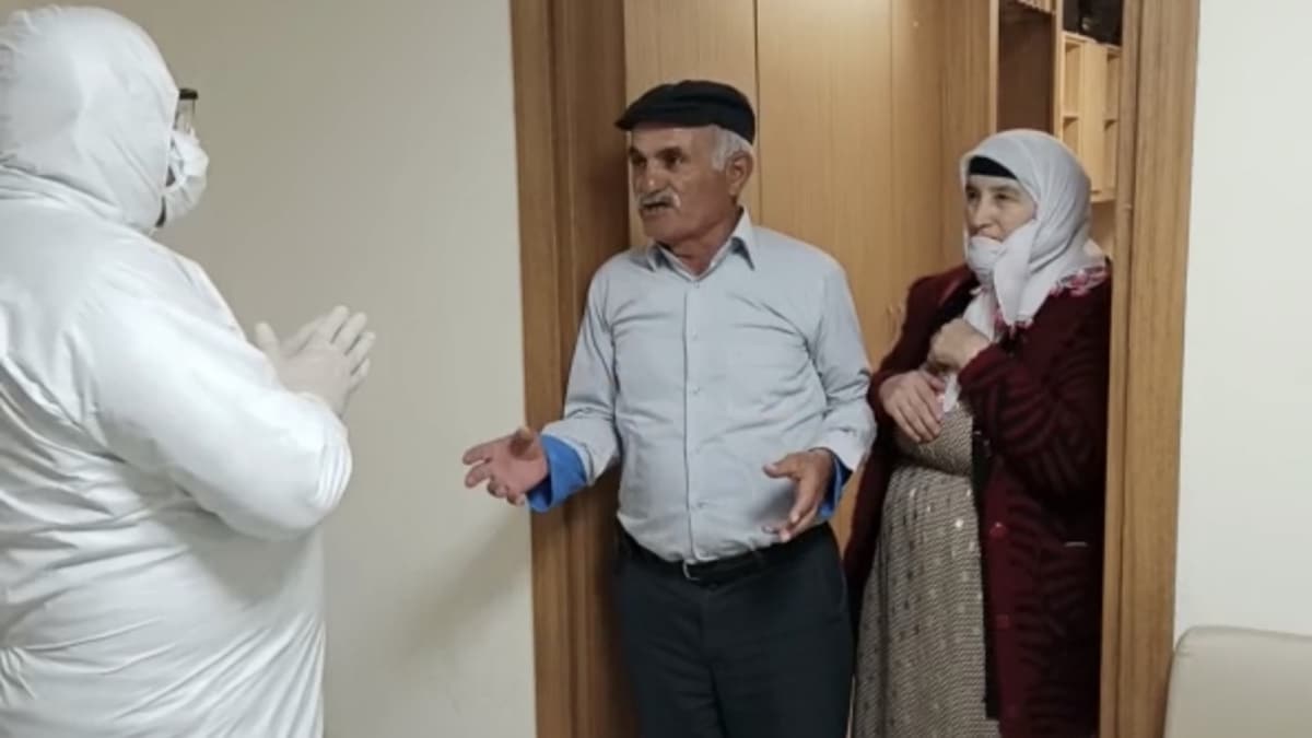 Karantina yurduna yerletirilen Ahmet amcadan yetkililere teekkr 