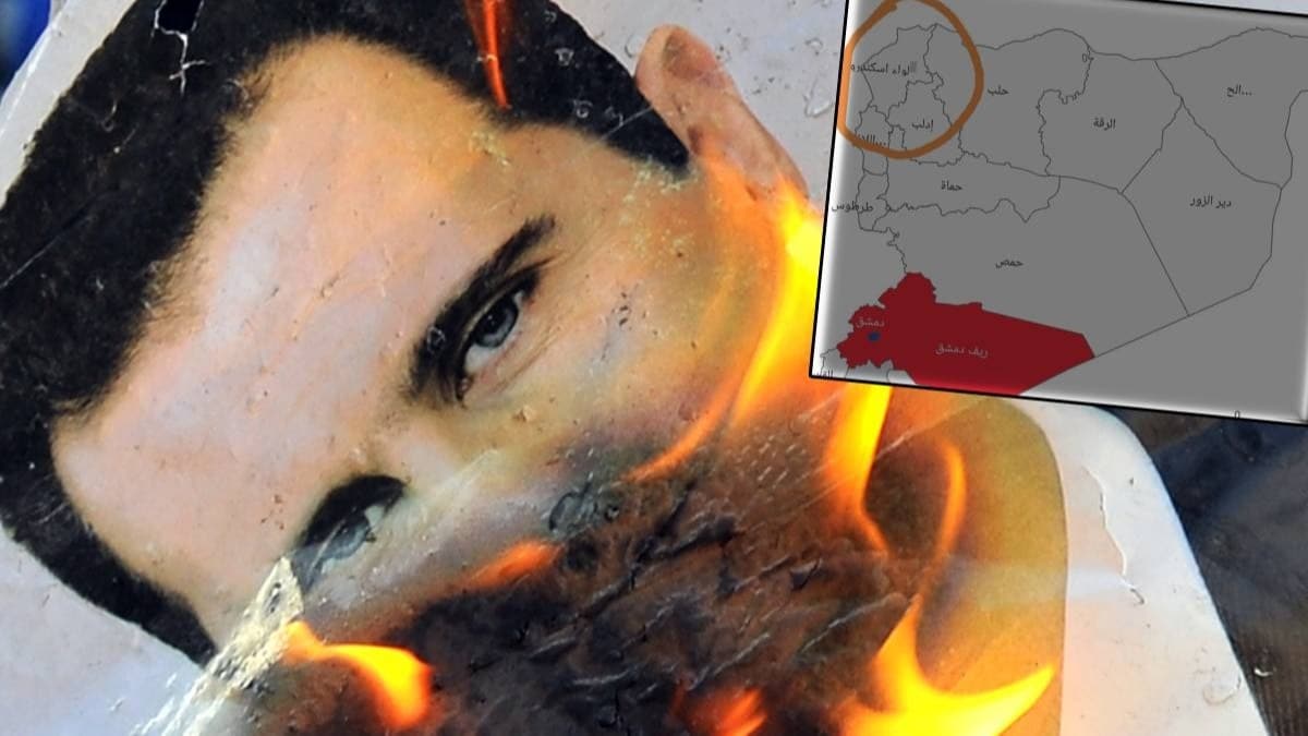 Katil Esed'den skandal koronavirs haritas!skenderun'u kendi snrlarnda gsterdi