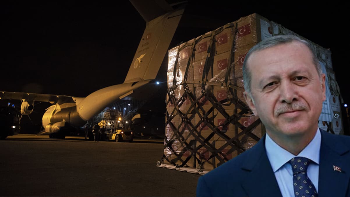 Ba�kan Erdo�an duyurdu: T�rkiye'den koronavir�s yard�mlar�nda bir ilk