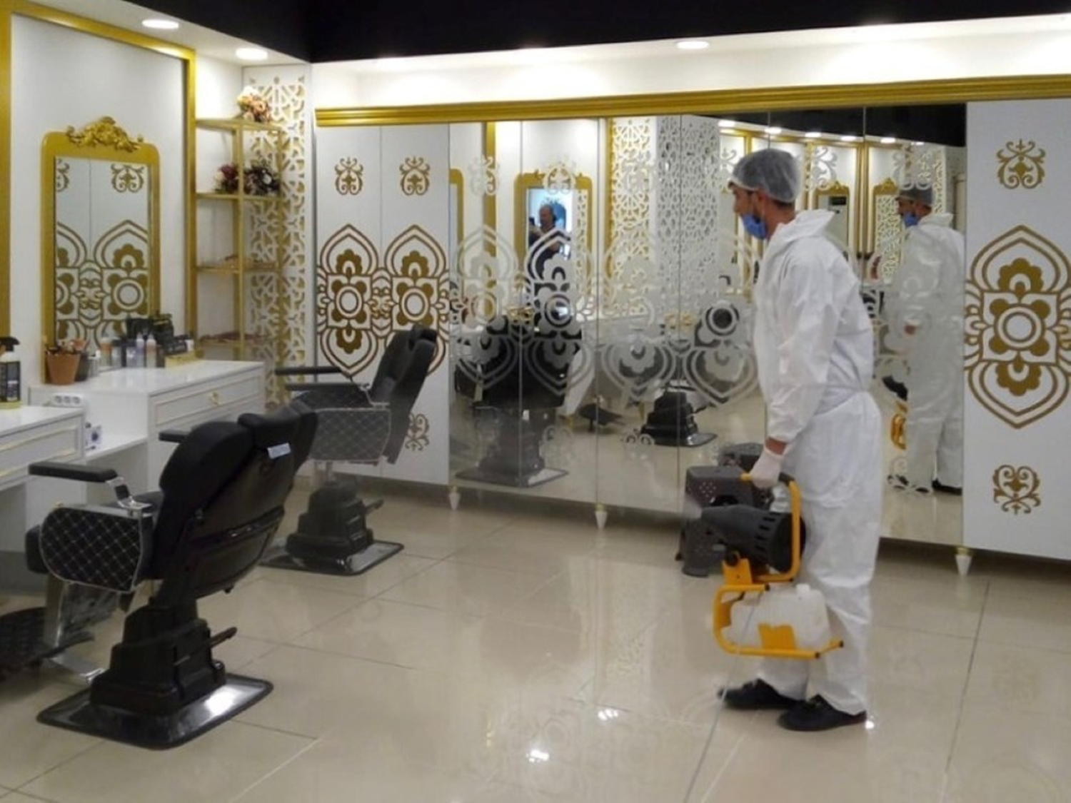 Berberler dezenfekte edildi