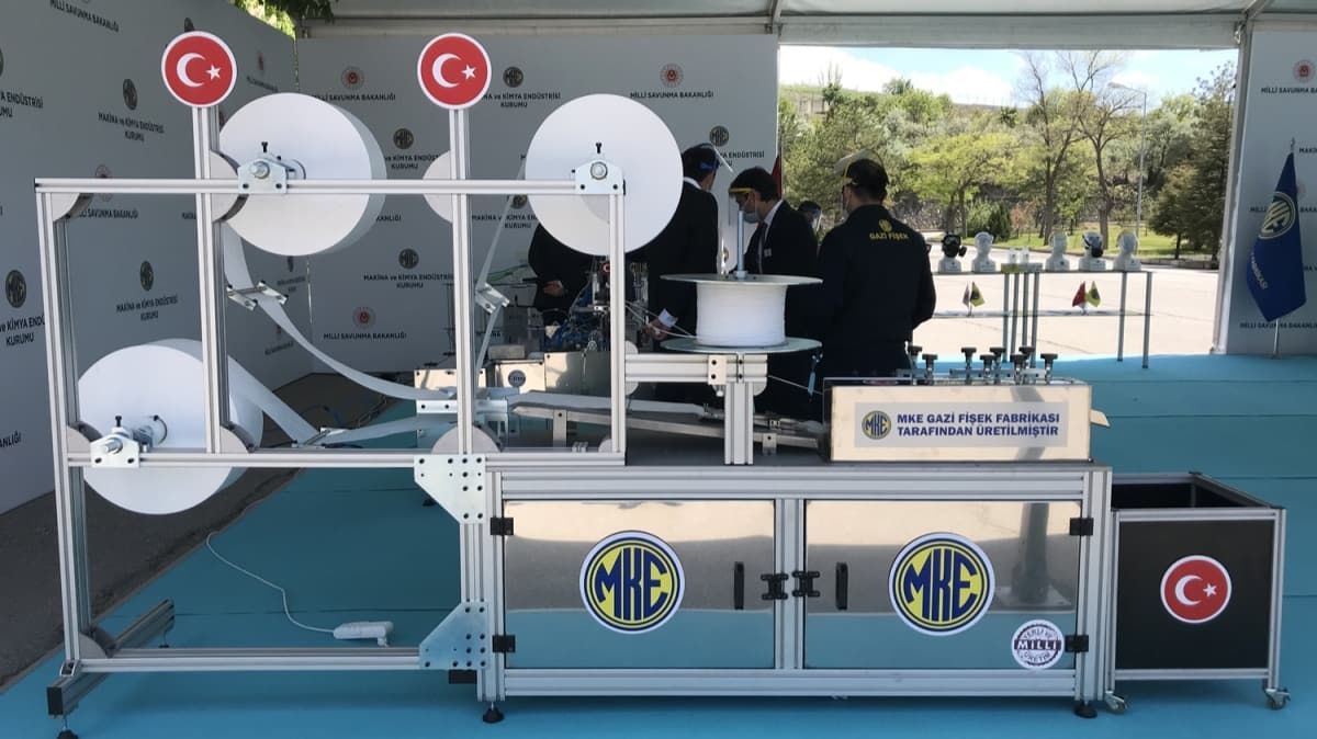 MKEK'den yerli maske retim makinesi
