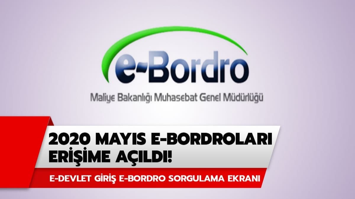 2020 Mays e-bordrolar yaymland! E-Devlet giri 2020 Mays e-bordro sorgulama ekran