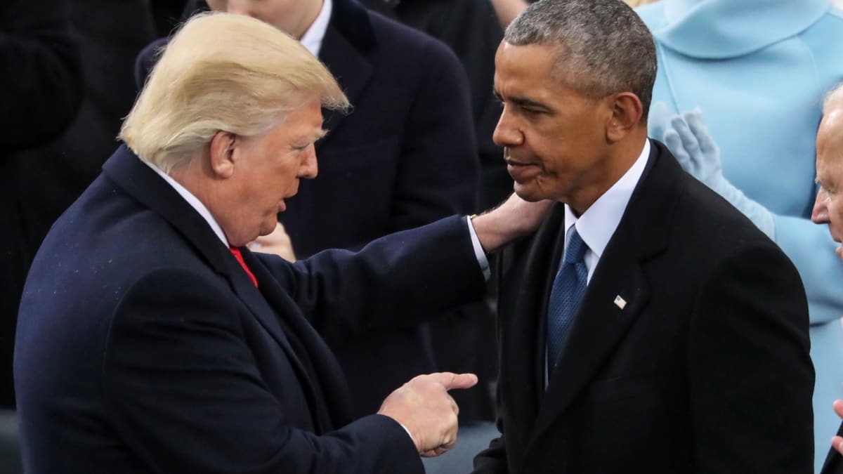 Trump-Obama polemii Obama'nn portre asma trenini erteleyebilir 