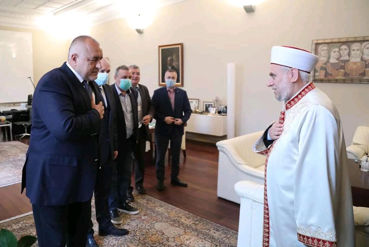 Ba�bakan Borisov, Ba�m�ft�'yle g�r��t�! Bayram namaz� stadyumda k�l�nacak