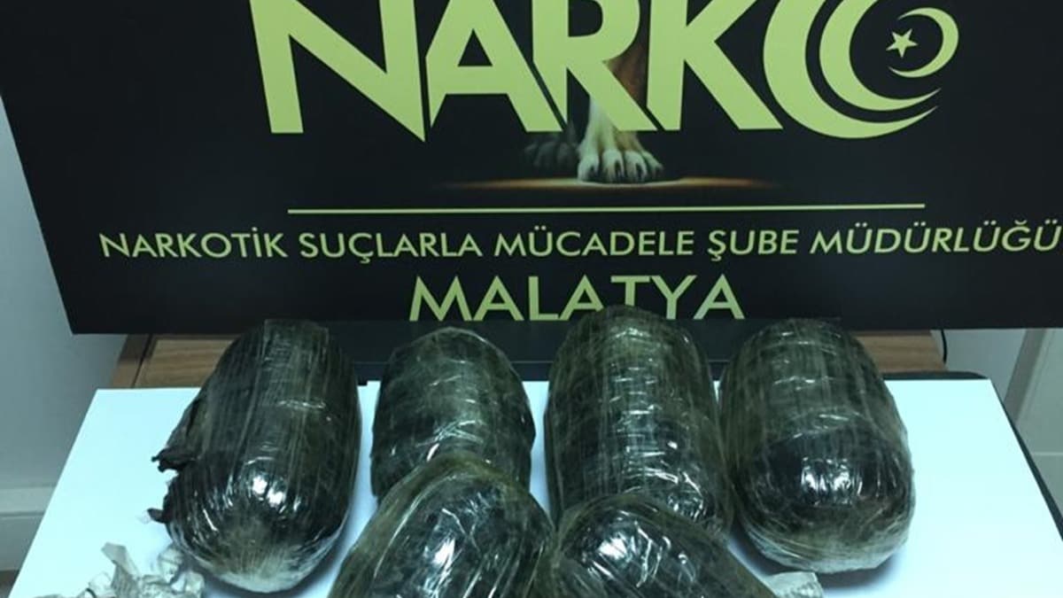 Malatya'da 1 kilo 945 gram uyuturucu ele geirildi