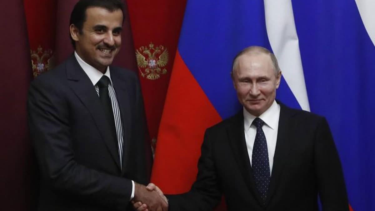 Rusya Devlet Bakan Putin, Katar Emiri Al Sani ile grt 