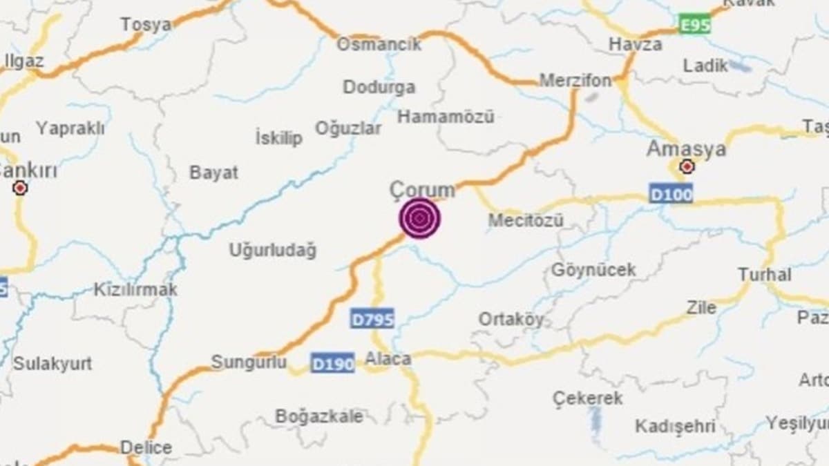 orum'da deprem meydana geldi