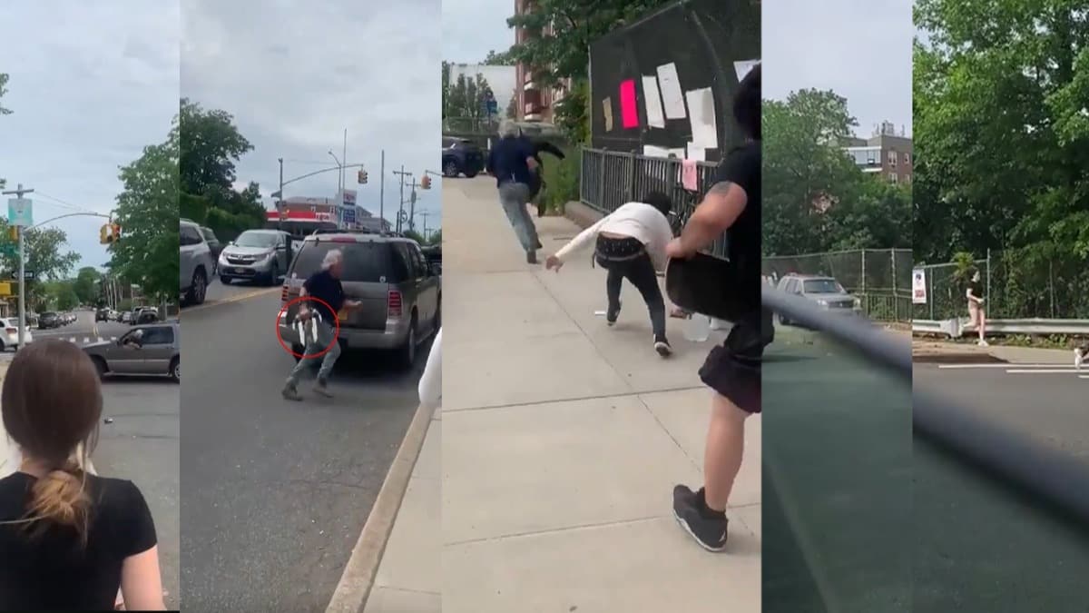 ABD'de bir adam nce ilgin bayla protestoculara saldrd, sonra arabayla ezmeye alt