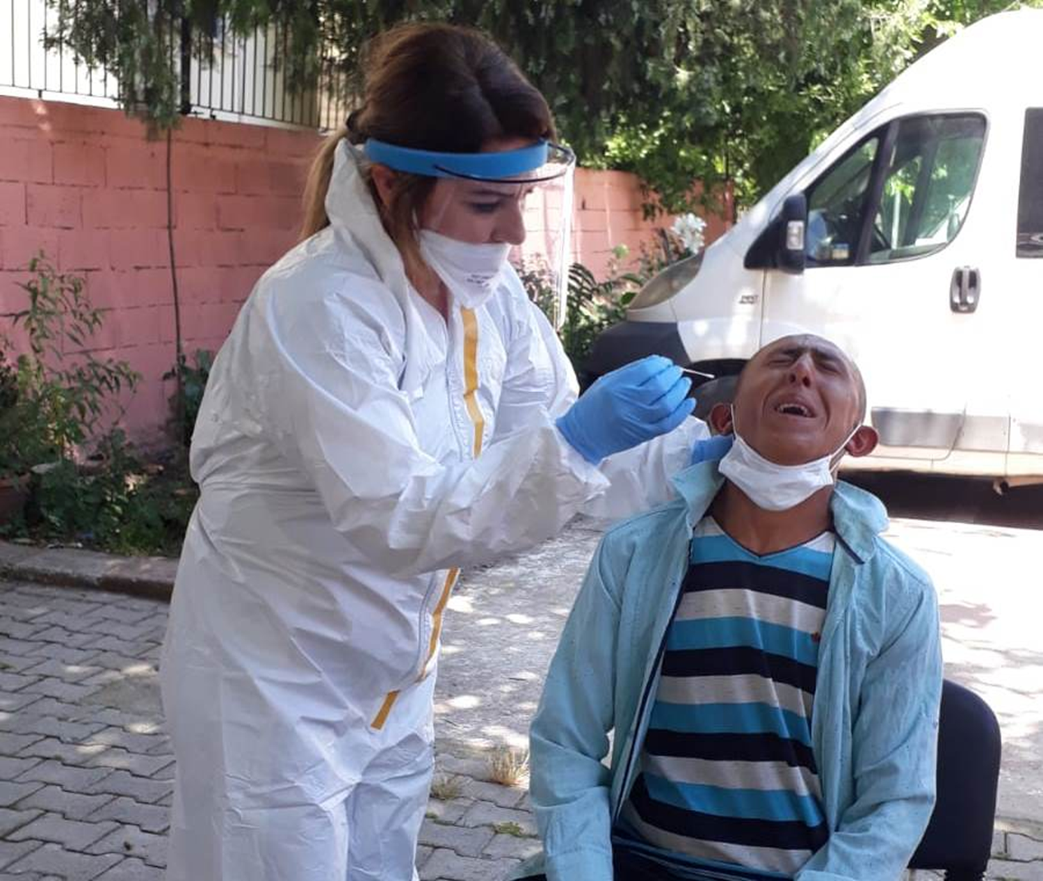 Osmaniye'de asker adaylar�na Kovid-19 testi yap�ld�