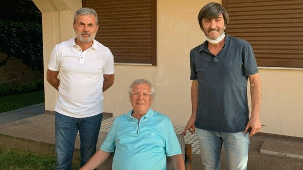 Aykut Kocaman ve R�dvan Dilmen'den, Aziz Y�ld�r�m'a ziyaret