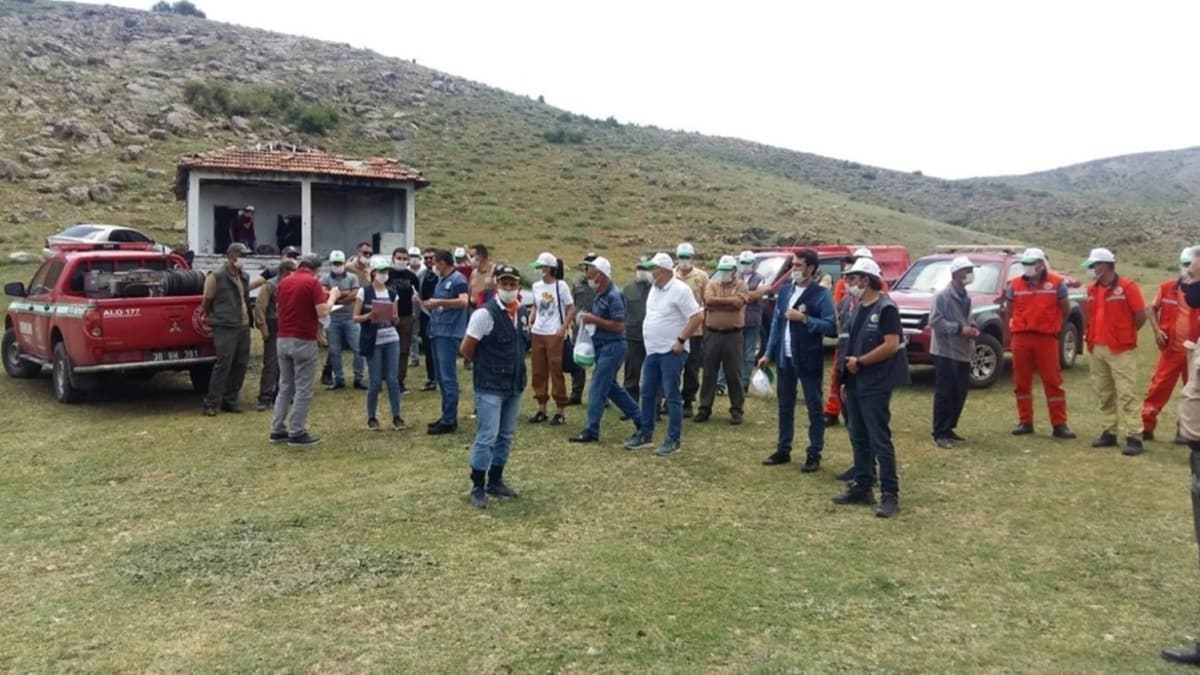Kayseri'de orman yangn tatbikat