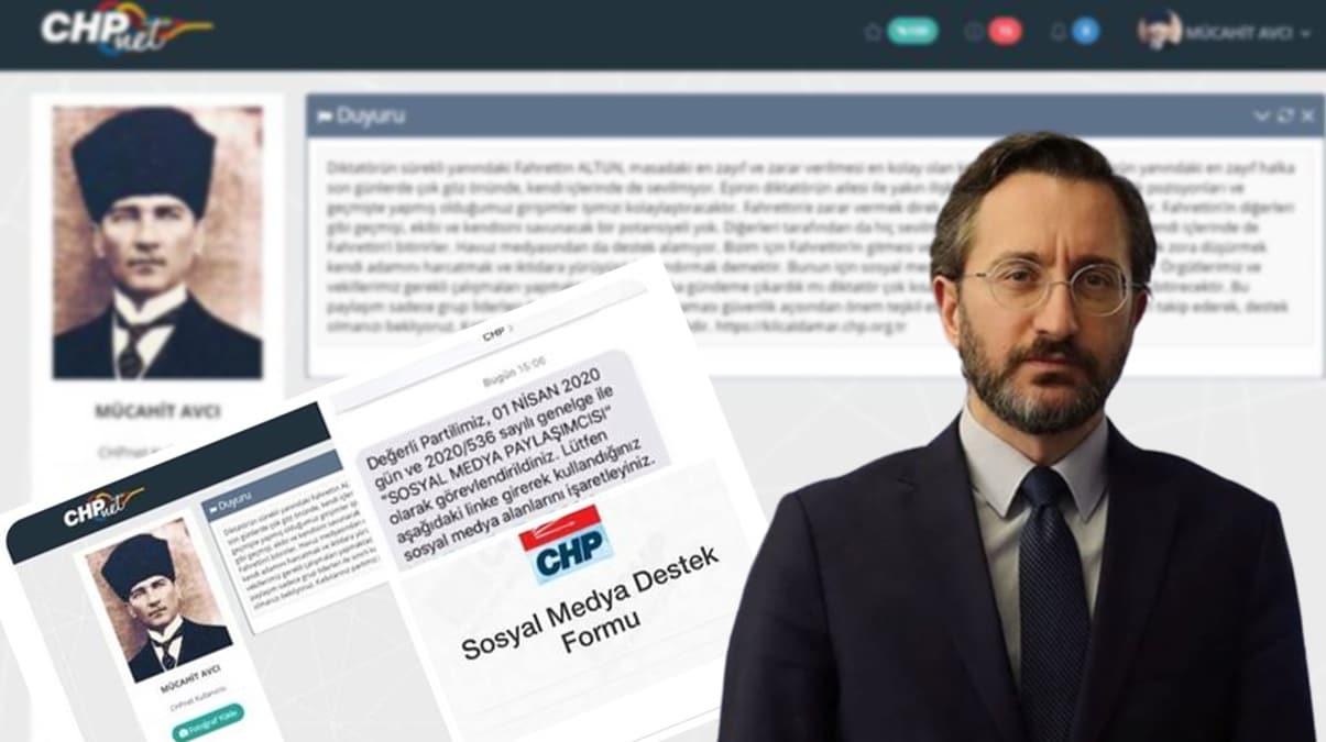 Al�ak sald�r�lar�n kayna�� belgelendi! CHP'nin resmi sitesinde 'Fahrettin Altun'a sald�r�n' emri