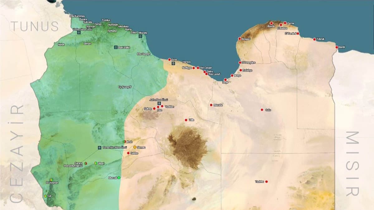 letiim Bakanl Libya'da son durumu gsteren harita yaymland 