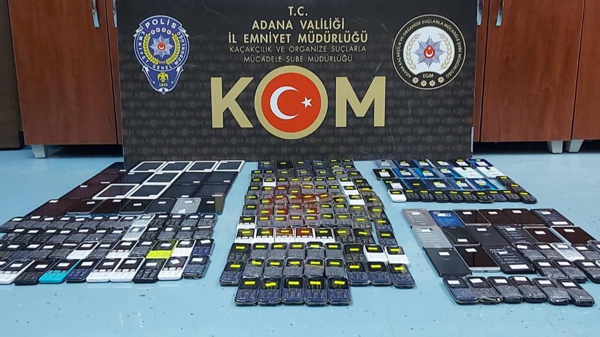 Adana'da, 150 bin liralk 'kaak cep telefonu' operasyonu 