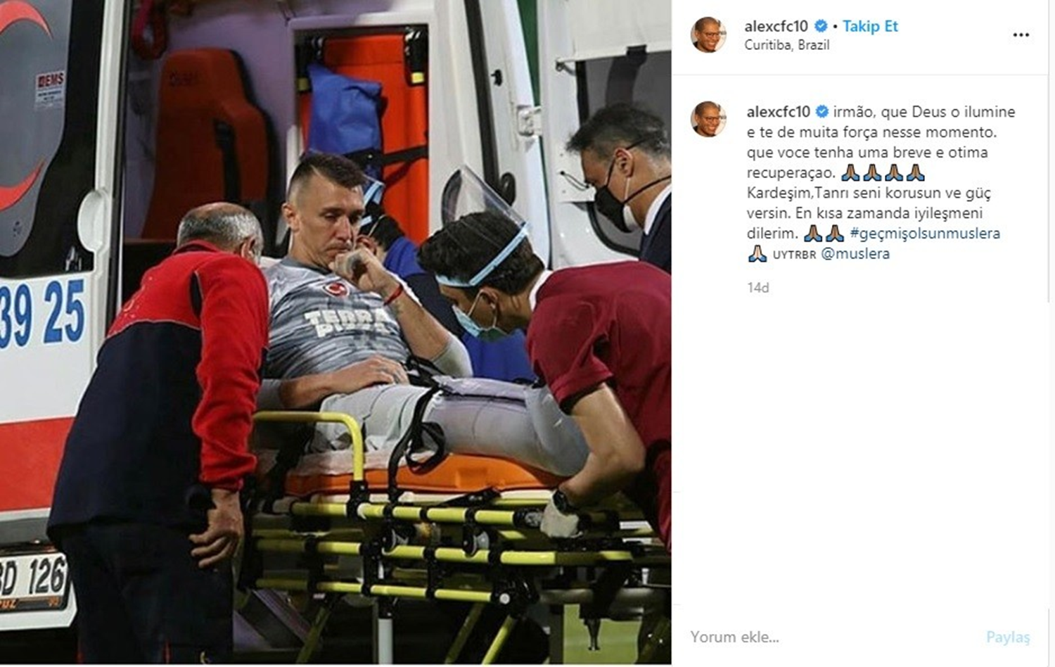 Alex de Souza'dan Muslera mesaj�