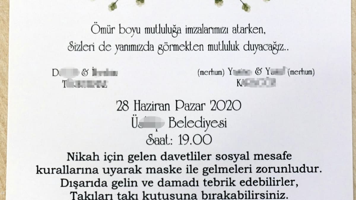 Davetiyeler, Salk Bakanlnn belirledii kurallara gre baslyor