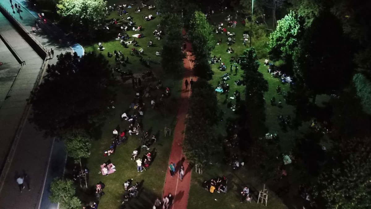 Maka Park ve Taksim'de dikkat eken younluk
