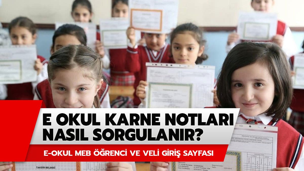E okul ilkokul karne notlar� nas�l sorgulan�r? E okul MEB karne notlar� ��renme sayfas�