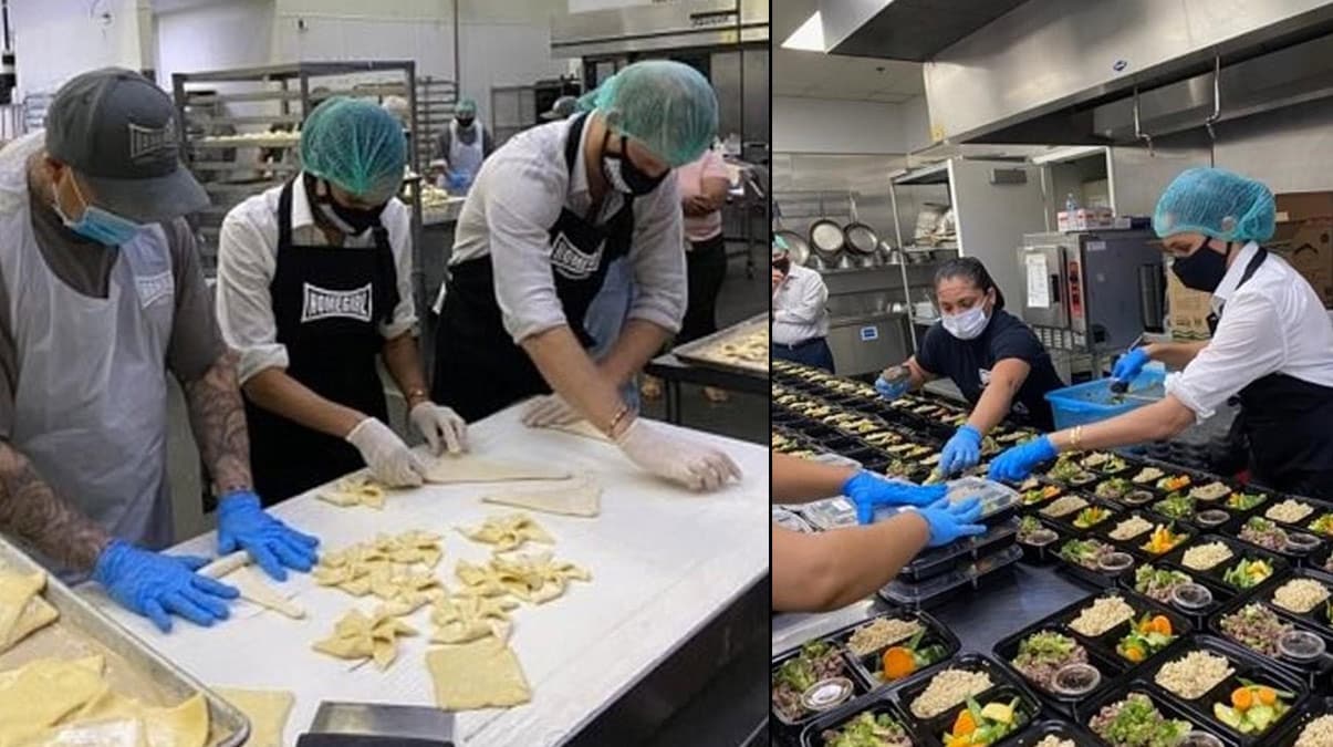 Prens Harry ve Meghan eski �ete �yelerinin kurdu�u f�r�nda ekmek pi�irdi