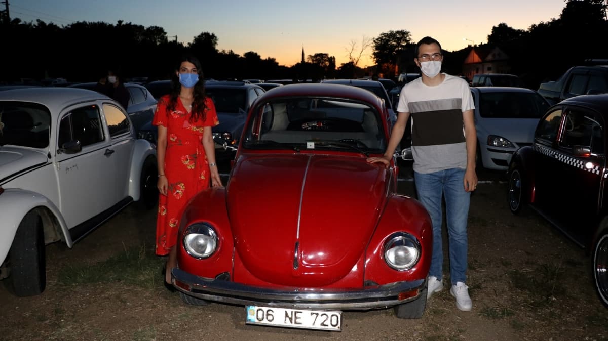Edirne'de ''Arabal Sinema Gecesi'' ile sinema keyfi arabalara tand 