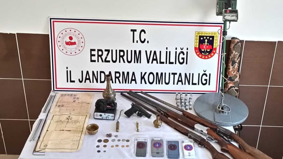 Erzurum'da tarihi eser kaakl operasyonunda yakalanan 4 kiiden biri tutukland 