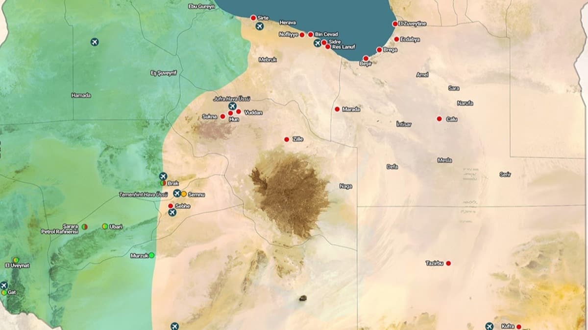 letiim Bakanl Libya'daki son durumu gsteren haritay paylat: Hedefteki kent Sirte