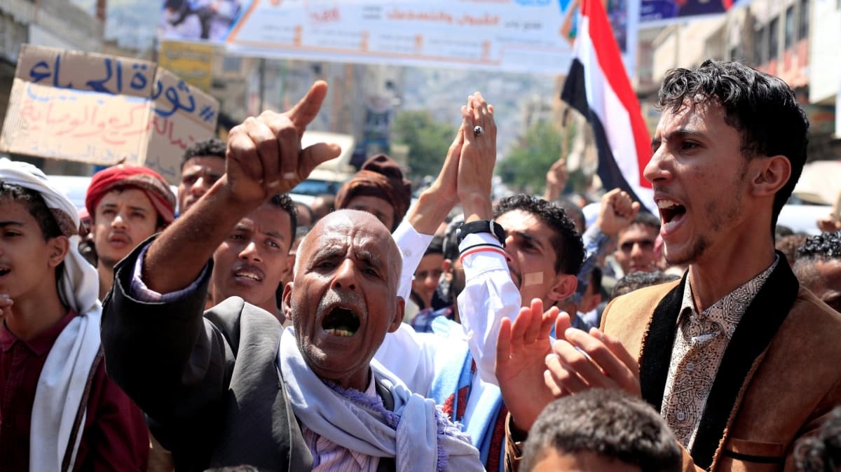 Yemen'de BAE destekli milisler protesto edildi 