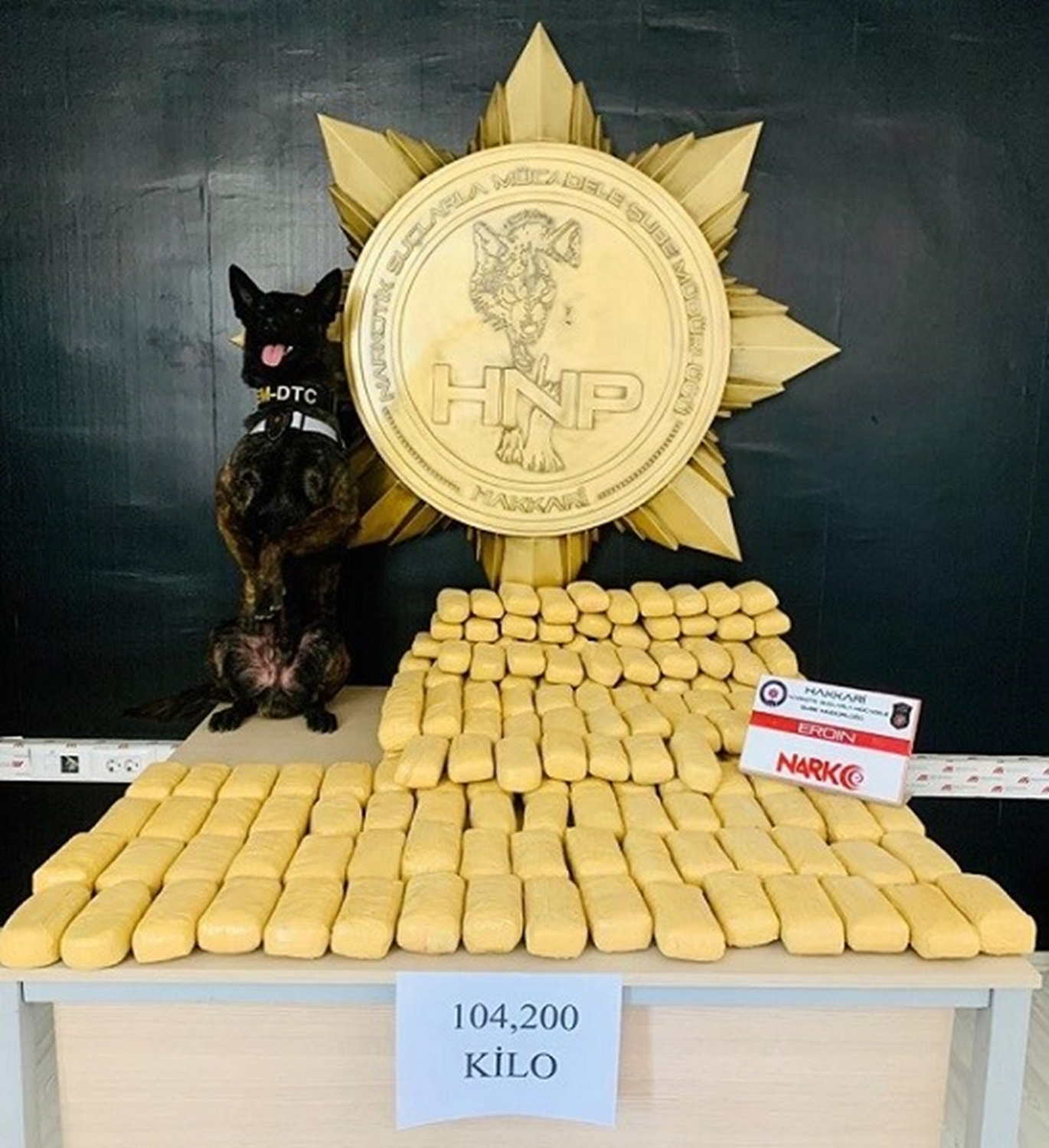 Hakkari'de 104 kilo 200 gram eroin ele ge�irildi