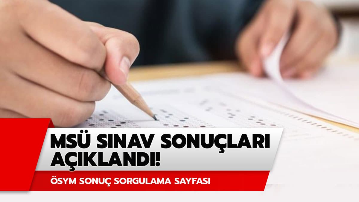 MS sonular akland! 2020 MS sonu sorgulama sayfas (Sonu SYM)