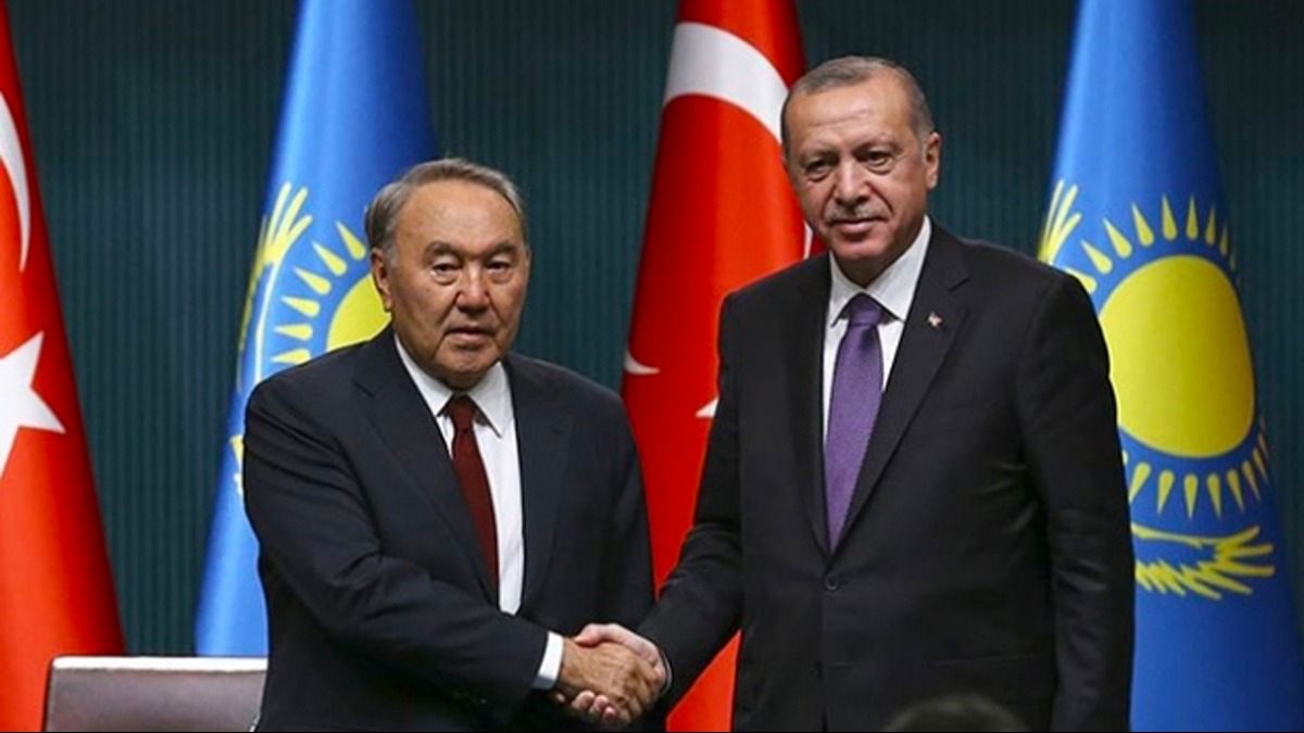 Bakan Erdoan, Kazakistan kurucu Cumhurbakan Nazarbayev ile grt