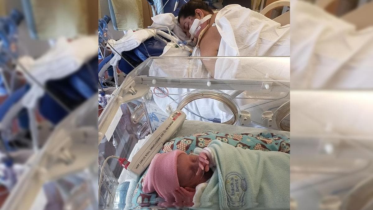 Durumu kritik olan koronavirs hastas anne salkl bir bebek dnyaya getirdi