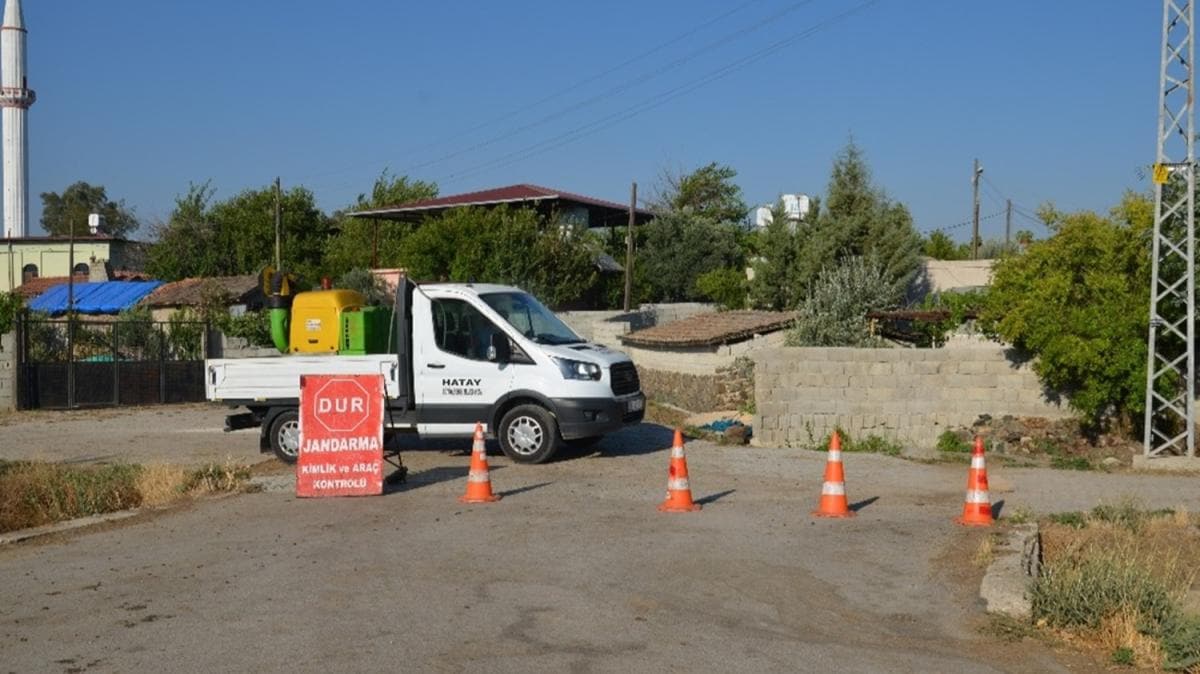 Hatay'da bir mahalle karantinaya alnd 